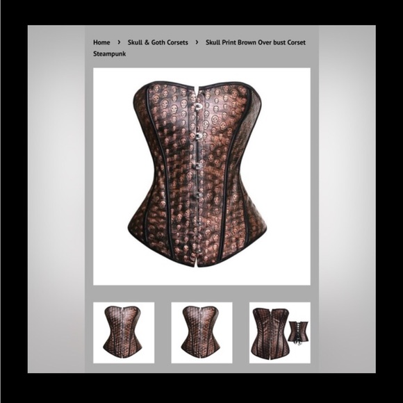 NWT | Corset | Skulls | Bronze & Black | Woman’s Size Small - Picture 8 of 9